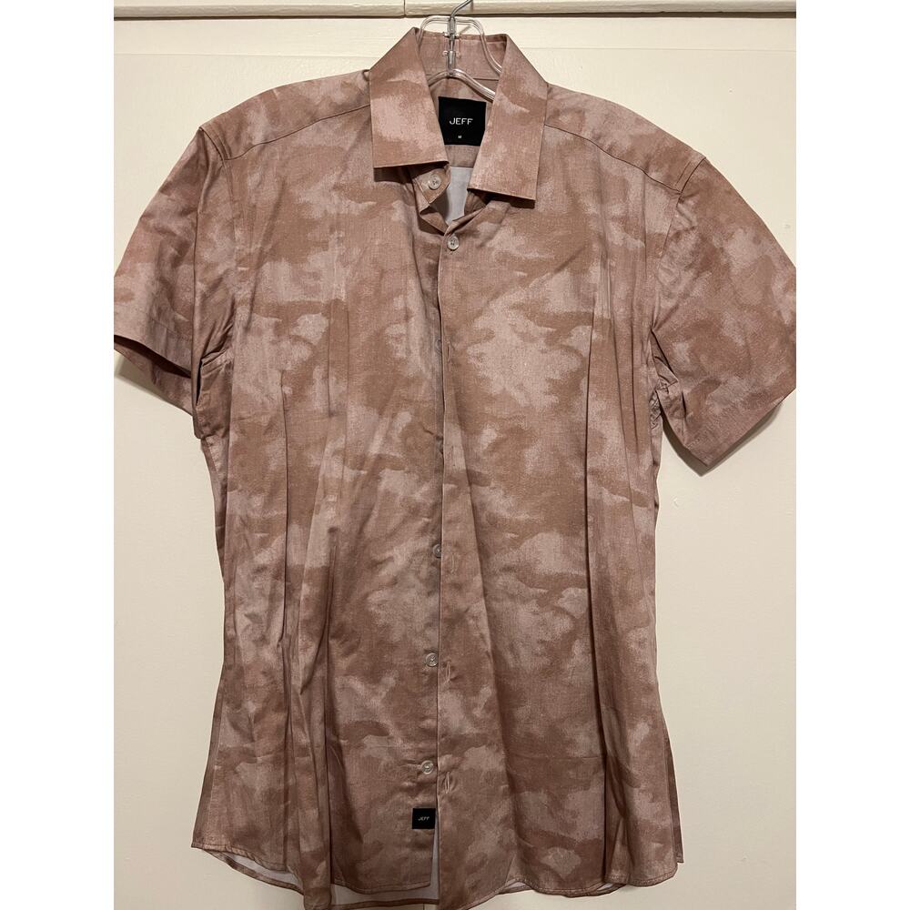 Men's Jeff Short Sleeve Button Down Collared Shirt Medium